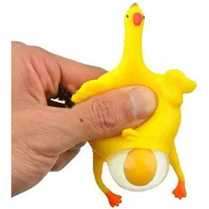 16cm Interesting Squishy Adult Props Tools Chicken and Egg Stress Relief Decoration Suitable for Party Gifts: Toys and Games