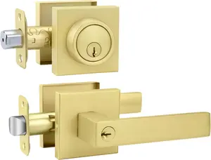 Exterior Door Lock Set Front Door Lock Set, Heavy Duty  Front Door Handle and Deadbolt Set (1 Pack)