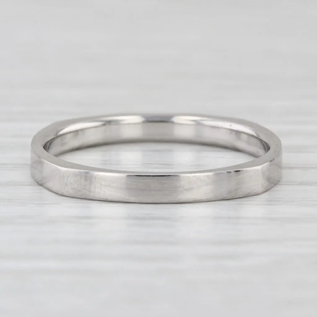 Men's 900 Platinum Euroshank Beveled Band, Size 10.5 Stackable Wedding Ring