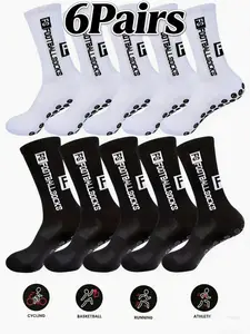 Youth Football Socks, Non-Slip Towel Bottom, Durable Shock Absorption, Moisture-Wicking, Running Crew Socks, Boys Girls