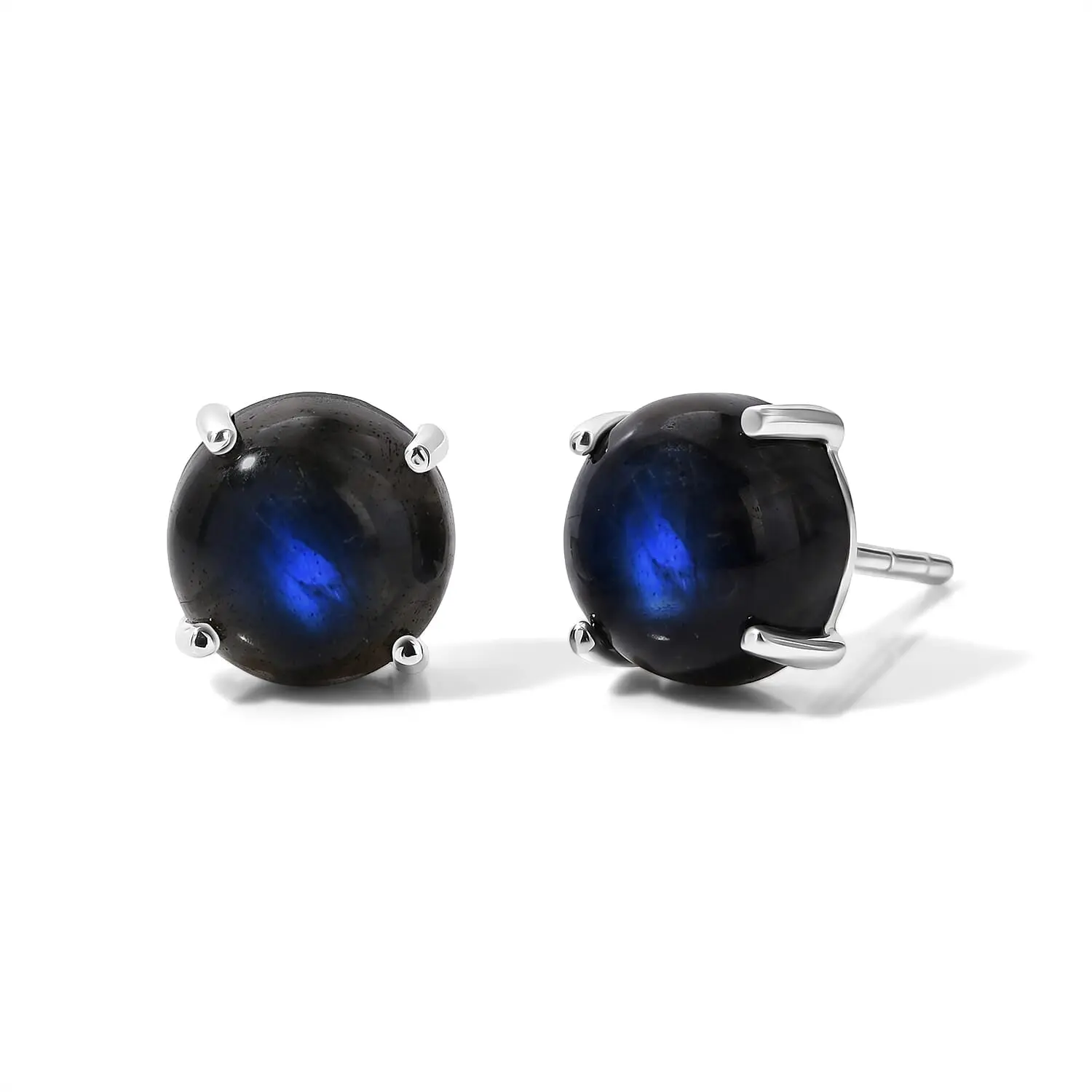 EverTrue AAA Malagasy Labradorite Earrings in Platinum Bond 4.75 ctw