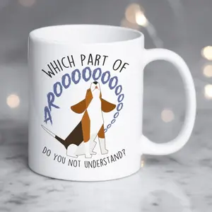 1pc, 11oz, Funny Beagle Coffee Mug - ''Which Part of Me Looks Like a Bone?''