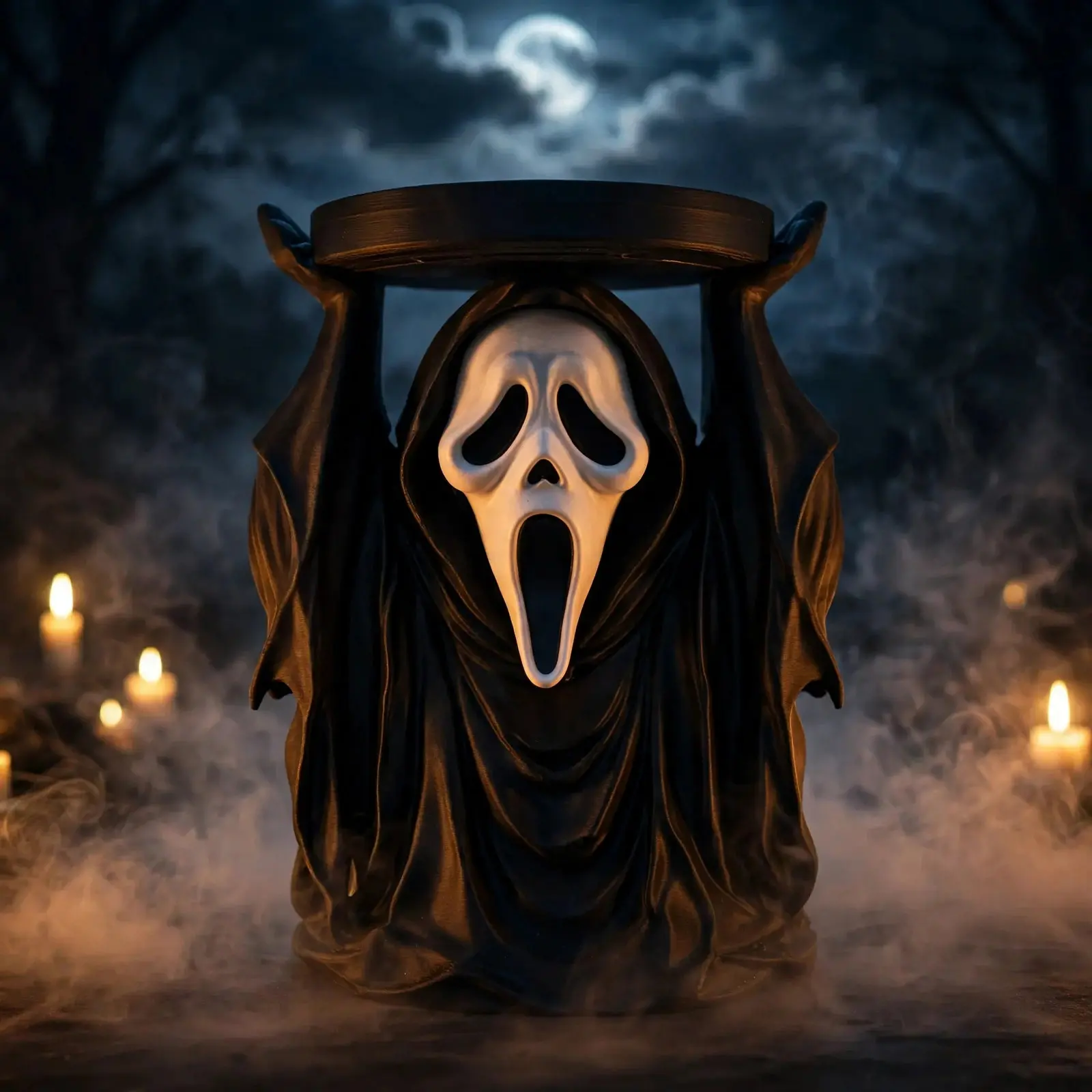 Scream / Ghostface inspired Tri Wick Candle Holder Compatible with Bed Bath and Beyond Sally Candle Design