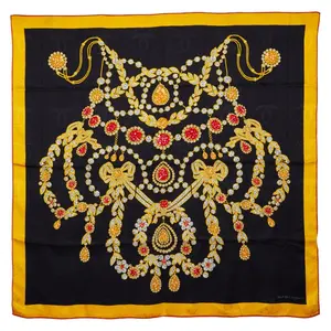 Pre-owned Cartier 1 Small Leather Goods Silk Scarf GZ