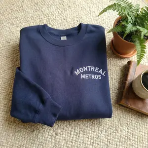 Montreal Metros Embroidered Sweatshirt | Heated Rivalry Inspired Hockey Crewneck | Game Changers Book Series Tee | Hockey Romance Fan Merch