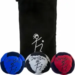 Footbag Hacky Bag Set, 2026 Upgraded Soft Plush Footbags, Durable Fleece Juggling Balls, Vibrant Sports Design, Indoor Outdoor Play, Coordination Training & Party Favors