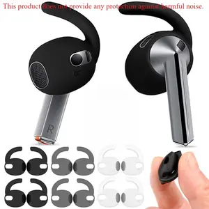 1pair For Samsung Galaxy Buds 3 Flexible Soft Silicone Eartips Sport Earhooks Non-Slip Anti-Slip Comfortable Earbuds Case Cover Buds 3 Earbud Covers