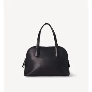 Branded Genuine Leather Mini Bowling Bag, Shell-Shape Top-Handle & Crossbody Purse, Versatile Elegant Handbag for Women mulberry Punk Style Studded Fashionable Plaid Shoulder Retro Suede Single