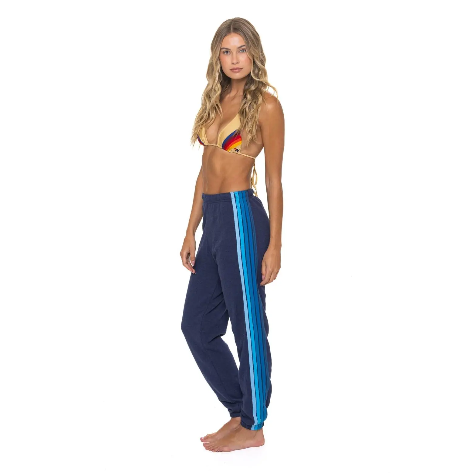 5 STRIPE SWEATPANTS - NAVY // BLUE