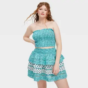 Women's Garden Floral Smocked Peplum Tank Top - Roller Rabbit