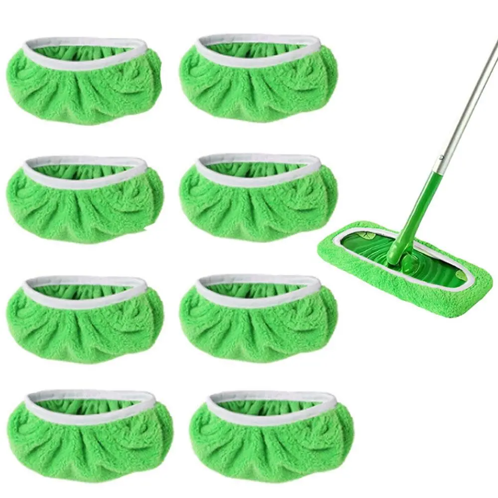 8pcs Washable Reusable Flat Mop Replacement Cloth, Lazy Mop Cover, Household Cleaning Mopping Accessories, Reusable Mop Pads