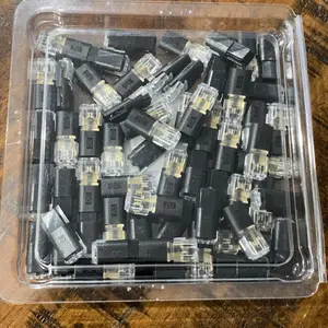 Double-Wire Plug-in Connector LED Light Strip Connectors 2 Pin Low Voltage Wire Connector with Locking Buckle Fast Connect Plugs for Strip Lights YY Lead Strip Automotive Wiring Electricity 100pcs Lamp
