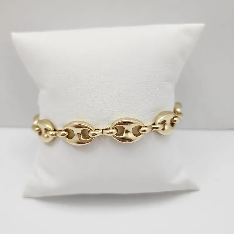 14K Gold laminated G bracelet -7” inch