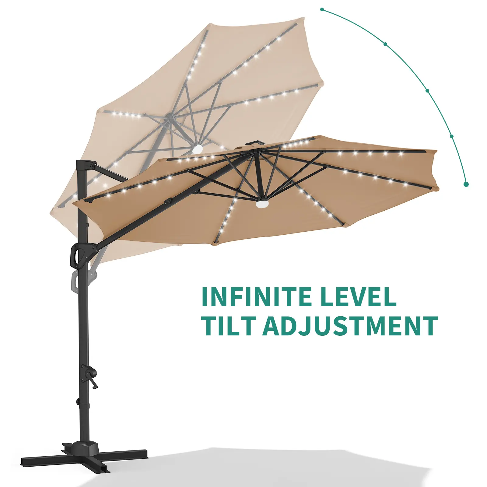 13' patio umbrella offset Veranda Water-Resistant 13 Foot Offset Patio Umbrella Canopy Cover