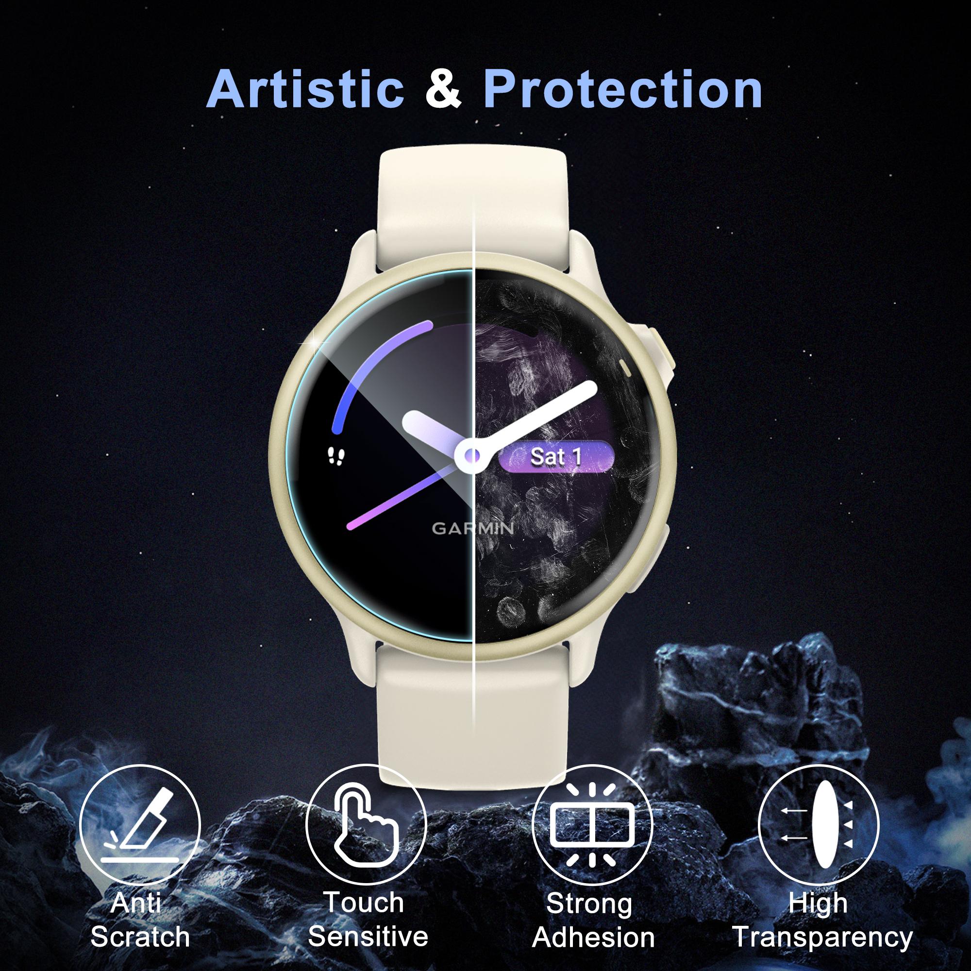 JavoYion 6-Pack Screen Protector for Garmin Vivoactive 6/5, High Clarity Soft Film, Touch Sensitive, Anti Scratch, Bubble Free, Flexible Screen Protector