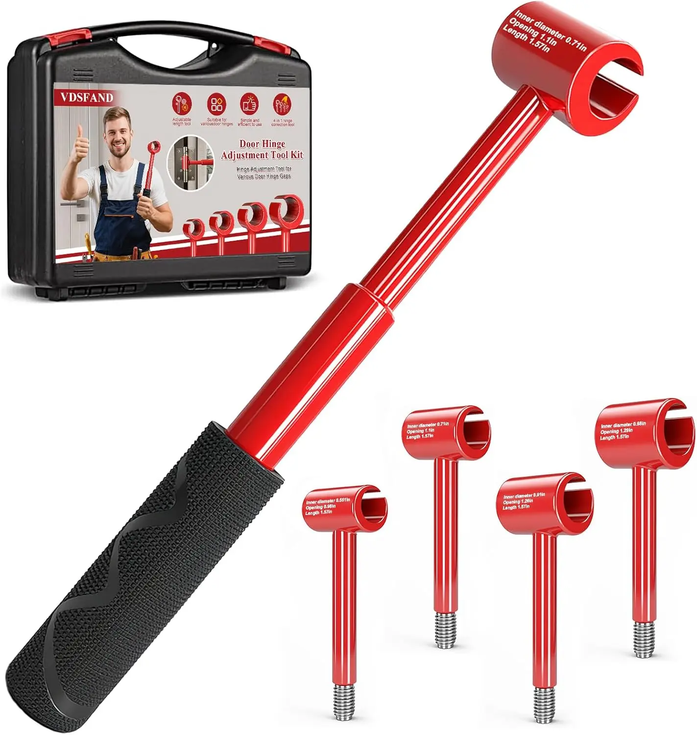 4 in 1 Door Hinge Repair Tool – Precision Gap Adjustment Wrench for Door Alignment & Installation