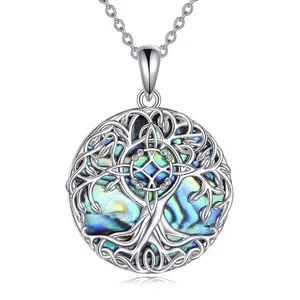 YFN Tree of Life Necklace 925 Sterling Silver Celtic Knot Tree Pendant Jewelry Gifts for Women Men