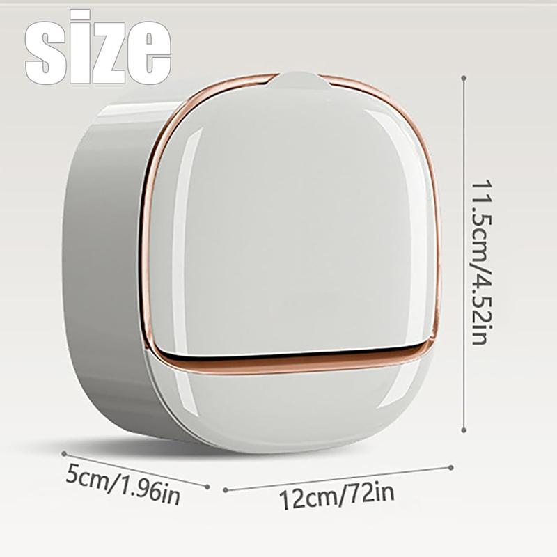 Luxury Soap Holder with Drain Tray Waterproof Soap Dish Holder Adhesive Wall Mounted for Shower Bathroom Bathtub Keeps Soap Bars Dry