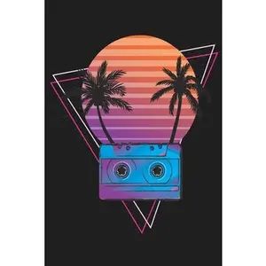 USED-Retrowave Synthwave Cassette Sunset Palm: college rule lined blank 6 x 9 journal, notebook or diary, 120 pages by Synthwave, Retrowave (Paperback)