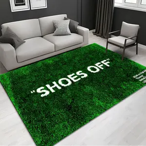 Shoes Off Rug,Sneaker Rug,Shoes Rug,Shoes Room Rug,Area Rug,Unique Rug,Hypebeast Rug,Best Seller Rug,Green Rug,Awesome Room Rug,Gift for Her