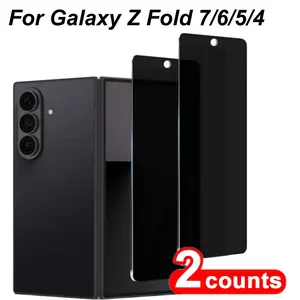 Two-Piece Anti-Spy Tempered Glass Film for Samsung Galaxy Z Fold 7/6/5 Privacy Protection Screen Protector