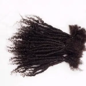 65 Anwi curly Human hair Dreadlock extensions in sizes 0.4cm-0.5cm