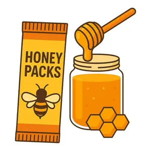 Honey Packs Organic Natural Infused with Natural Jelly Bee Pollen & 100% Mixed Herbs Large Pack of 12 Sachets 20 Grams Each Sweet Honey Syrup Ginger Health Drink Syrup Ginger Flavor