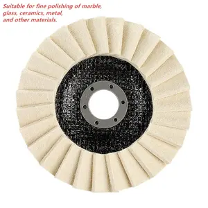 Wool Flap Disc for Stainless Steel Aluminum Metal Stone, Abrasive Tool Accessory for Surface Finishing Repair, Model Xinghao