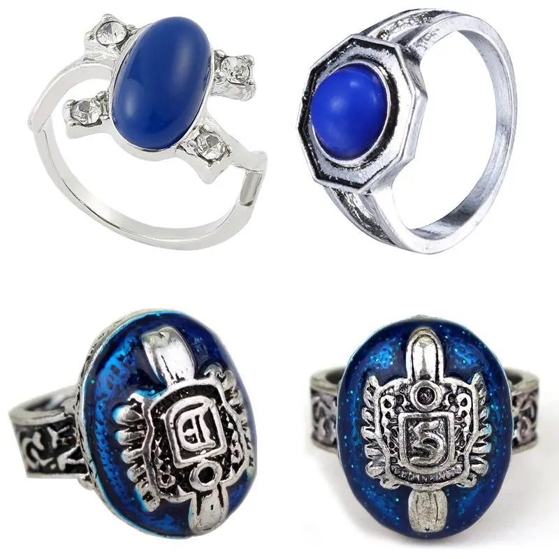 Jewelry - 1 pc The Vampire Diaries Rings Elena Gilbert Daylight Rings Vintage Crystal Ring With Blue Lapis FashionJewelry Movies Cosplay