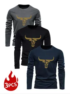 Men's Long Sleeve T-Shirt Set, Breathable Quick-Dry Fabric, Quick Dry Activewear, Ideal for Gym Sports, Morning Run, Outdoor Activities, Sporty Style