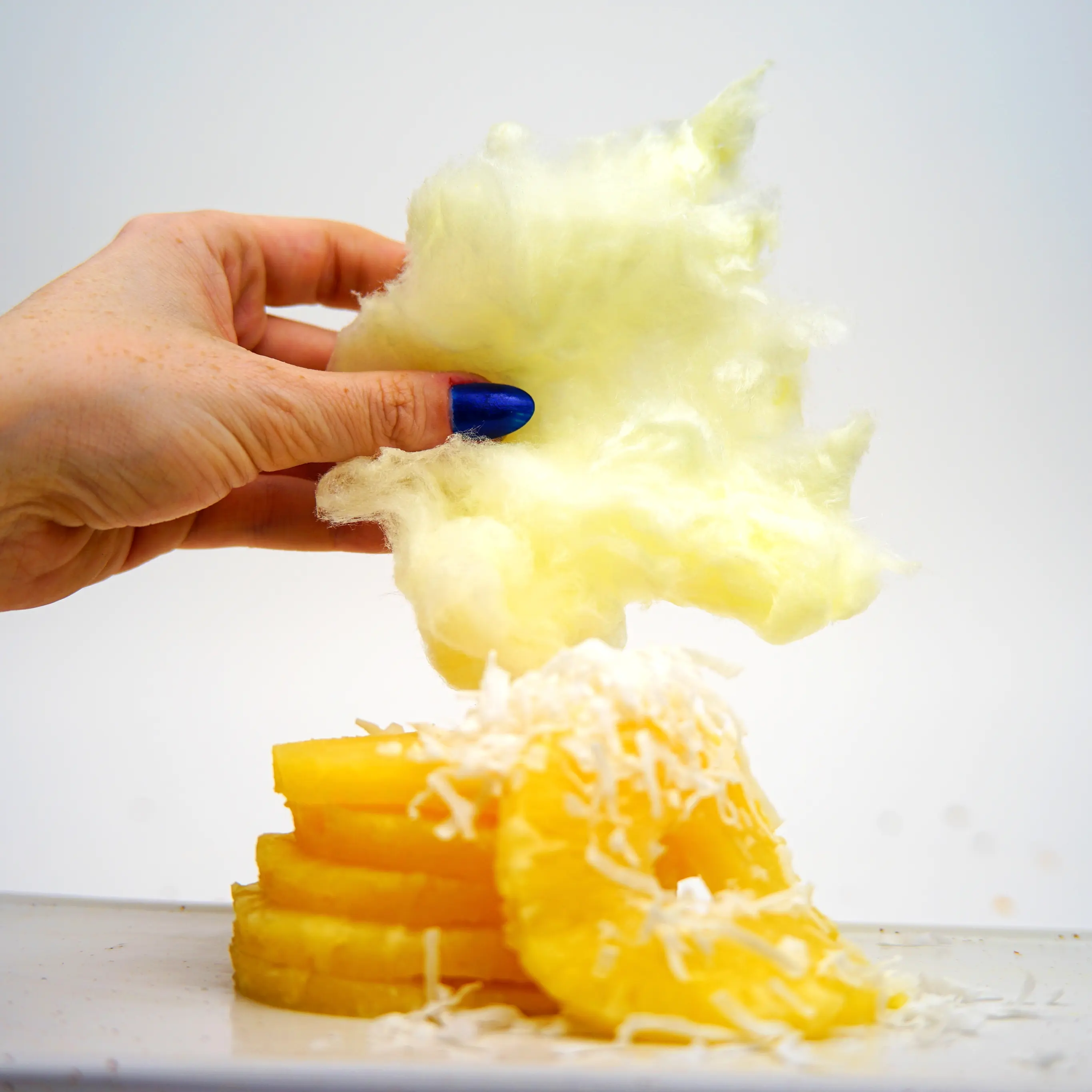 Pina Colada Flavored Cotton Candy - Sweet Snack Candy Snack Sweet