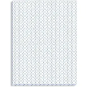 50 Sheets 8.5" x 11" Isometric Graph Paper Pad Drafting and Graph Pads for 3D Designs Architecture Landscaping Engineering Drafting