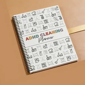 Weekly/monthly Cleaning Schedule, Decluttering Checklist, ADHD Cleaning Planner, Organize Tasks & Maintain A Tidy Home for Individuals & Families, Spiral Bound Planner