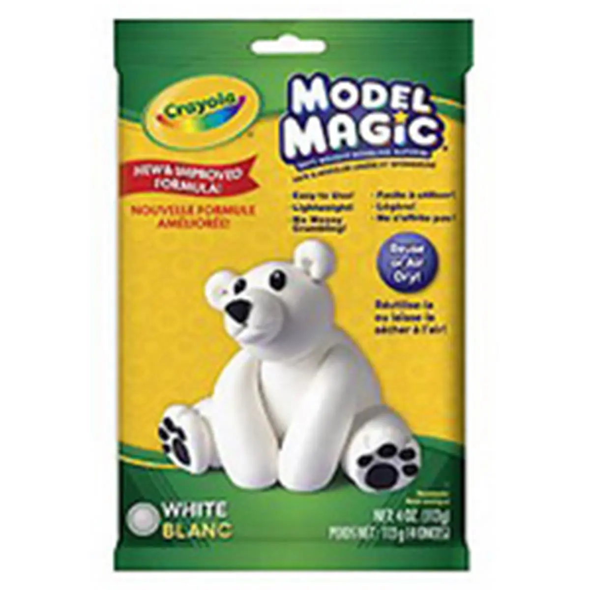 Crayola Model Magic White Unpainted Clay, 4 Oz Package - Art Materials, Art School Classroom Supplies, Handmade DIY Clay Crafting Ideas for Pottery & Ceramics