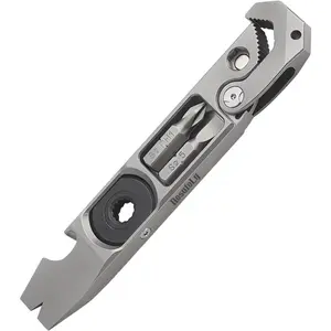 Titanium Pry Bar,Multi-tool,EDC Tool,Versatile Pry Tool,Bottle Opener,Wrench,Ratche screwdriver,Nail puller,Crowbar in One,Compact Versatile Pocket Pry Bar for Everyday Carry