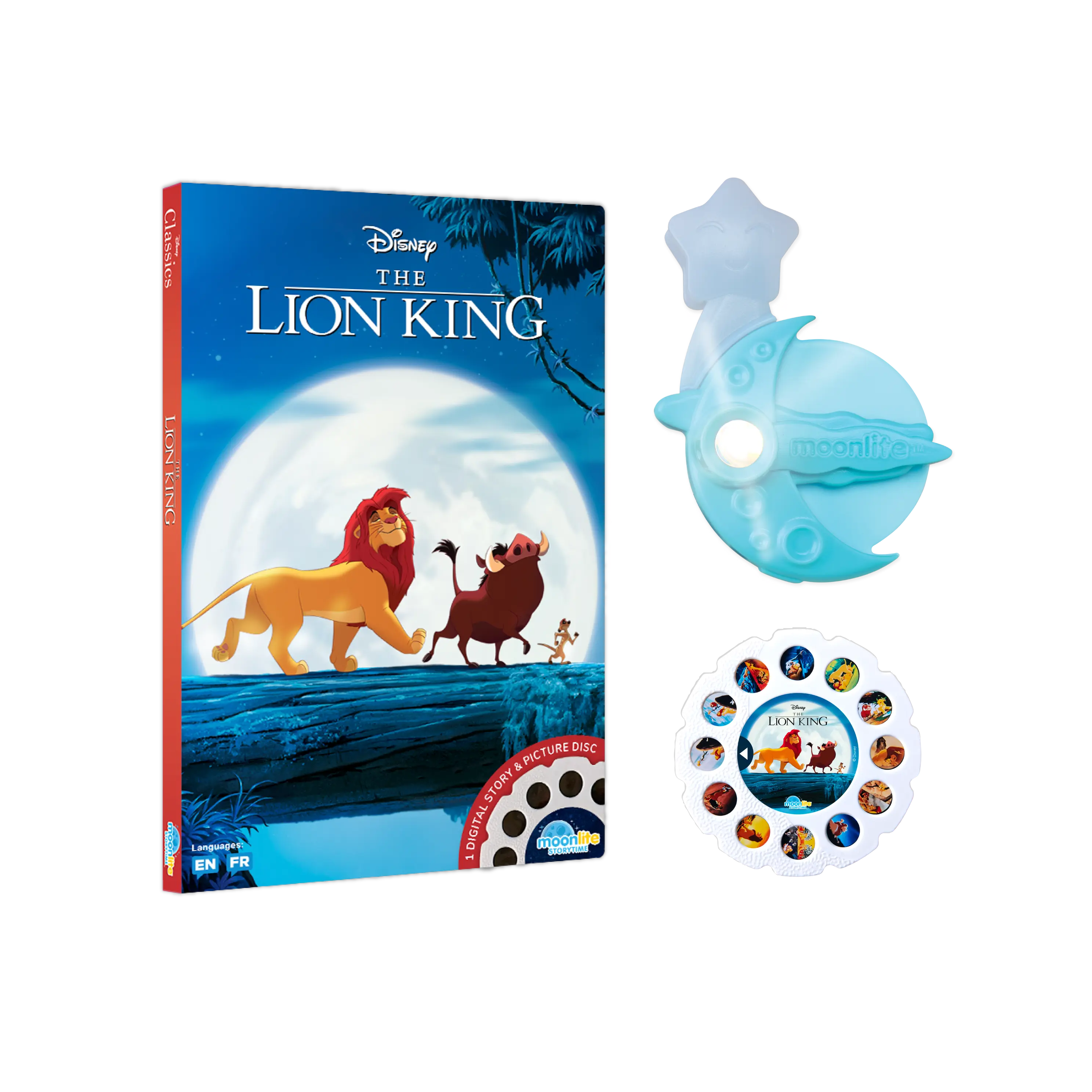 Disney The Lion King 1-Story Starter Pack with Projector, Featuring Scar, Pumbaa, Themes of Facing Fears & Honoring Heritage, for Kids Ages 2-6, 2-6 Years