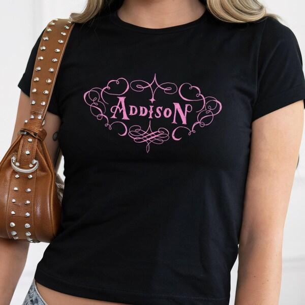 Addison Rae Baby Tee Shirt - Aquamarine Shirt, Diet Pepsi Baby Tee, Fame is A Gun, Dream Addison Rae Shirt, Trendy Baby Tee, Pop Star Style