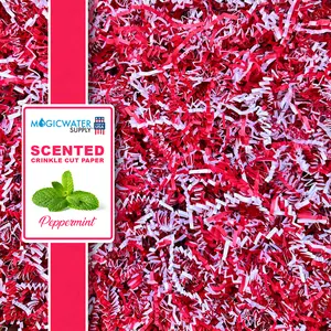 Peppermint Scented Crinkle Cut Paper for Shredded Paper Filler Basket Filler Gift Boxes Bridesmaid Gifts Christmas Stuffers & More for All Occasions