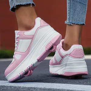 Retro Roller Shoes Breathable Stylish Roller Skating Shoes Girls Boys Outdoor Youngsters