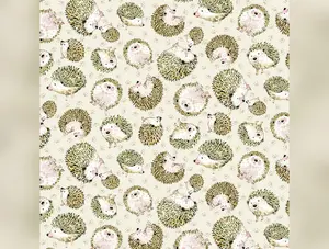 From Little Acorns | Hedgehog - Cream by Louise Nisbet for Michael Miller Fabrics | DDC12423-CREM