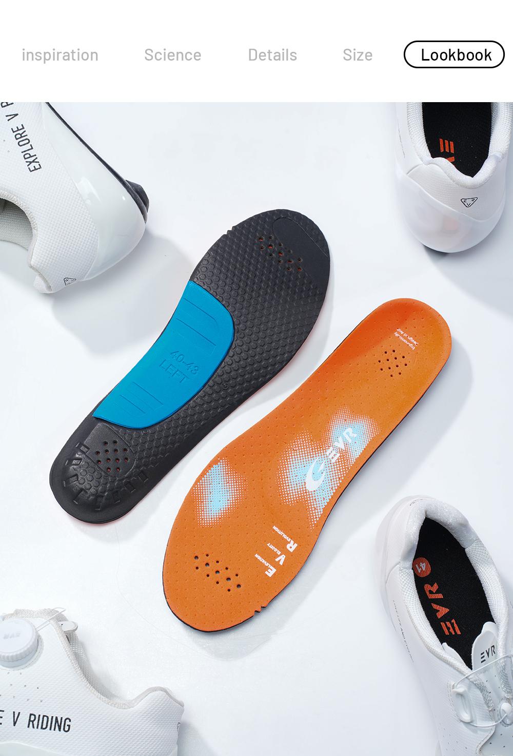 EVR flat foot arch support athletic shoes cushioning shock absorber pads for adults soccer cleats odor-resistant insoles (Item number: shoe insoles)