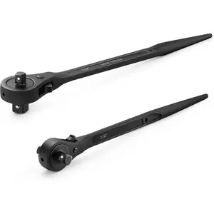 2 count Dual Drive  Ratchet Wrench, 1/2" x 3/4" Spud Ratchet 16 inch, 3/8" x 1/2" Scaffold Wrench 12 inch