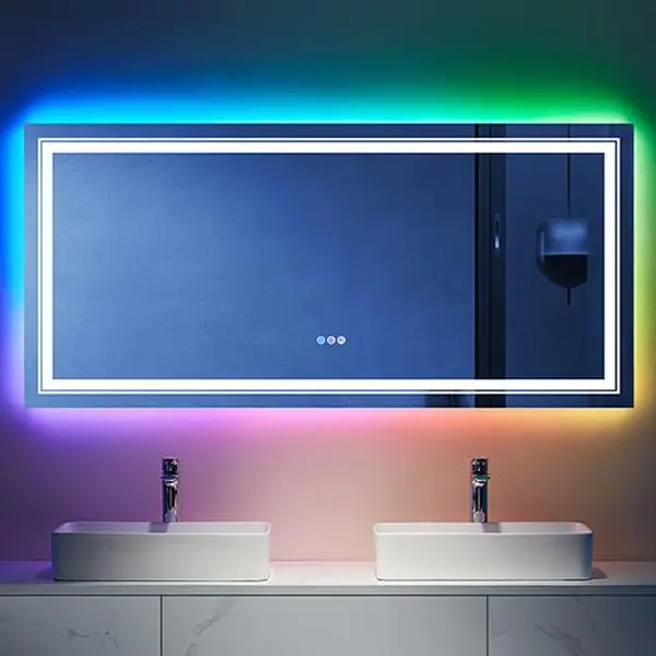 AQ007 Bathroom Mirror - Tri-Color Temperature / RGB Smart Bathroom Mirror