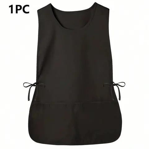 Unisex Apron with Two Pockets, Sleeveless Home Cleaning Apron, Suitable for Kitchen Bathroom Household Chores, 1 Piece