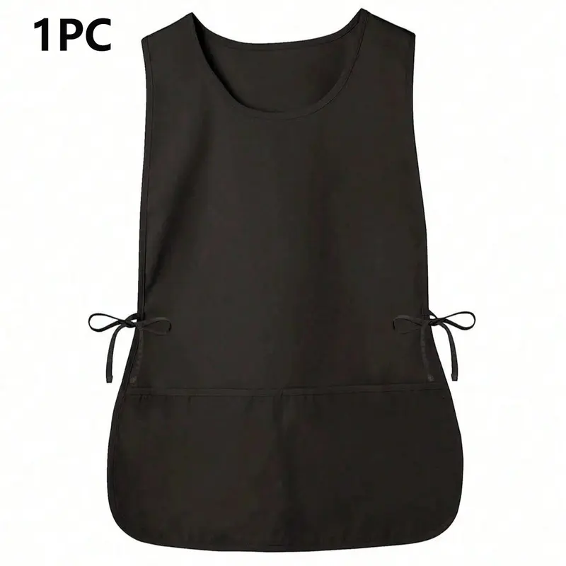 Unisex Apron with Two Pockets, Sleeveless Home Cleaning Apron, Suitable for Kitchen Bathroom Household Chores, 1 Piece