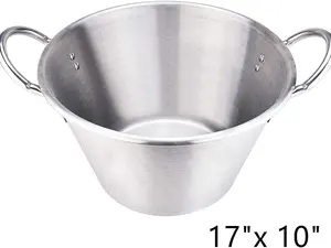 ARC Stainless Steel Cazo Pot with Sandwich Bottom，22QT Multi-Layer Base for Induction , Gas & Outdoor Cooking, Perfect for Carnitas, Braising and Frying