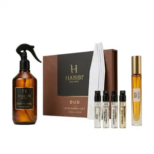 HABIBI NEW YORK The Oud Indulgence Limited Edition Unisex EDP Fragrance Multi-Pack Bundle - 10ml, 250 ml Sizes, Smoky Warmth, Earthy Woody Scent