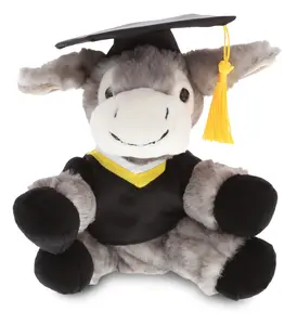 PLUSH GRADUATION - SUPER SOFT PLUSH - LYING GREY DONKEY