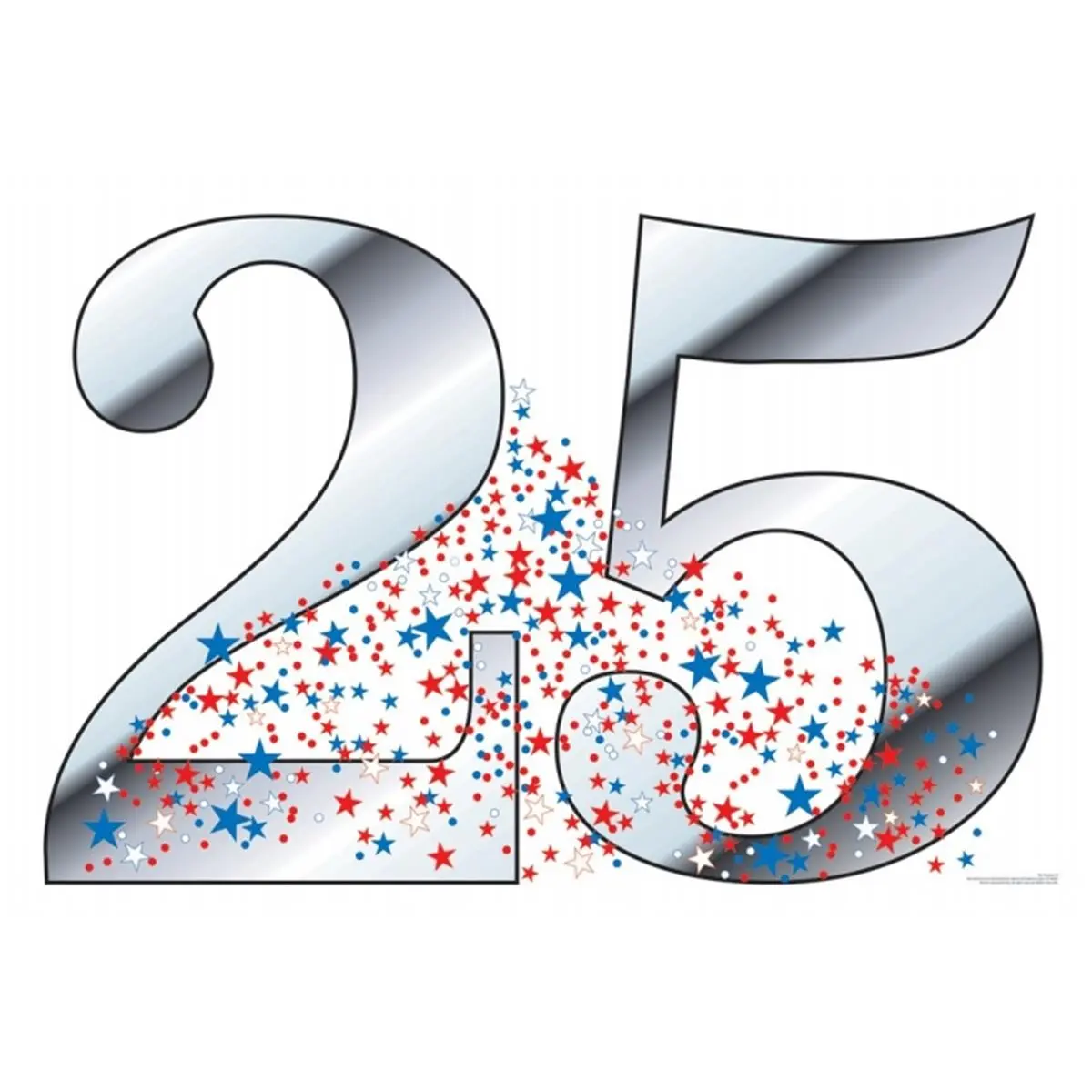 212 MAIN Advanced Graphics 965 Number 25 Life-Size Corrugated Cardboard Stand-Up Decoration - Hanging Decoration for Door, Mounted to Wall or Door Home Display