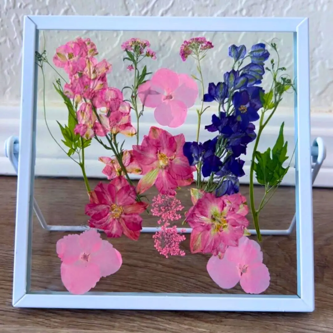 Personalized Birth Month Flower Bouquet - Pressed Flower Frame - Birth Flower Gift - Birthday Gift - Personalized Christmas Gift - Gift for Mom - Gift for Her - Personalized Decor